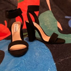 Steve Madden Celebrate Black Suede Heels